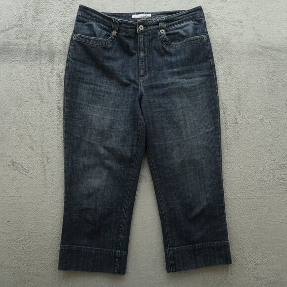 Chico's Platinum Jeans Women's Size 1.5 US-10 High-Rise Garret Crop 22.5" Inseam - Picture 1 of 16